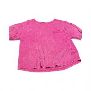 New In Vibrant Pink Short Sleeve Tee with Pocket